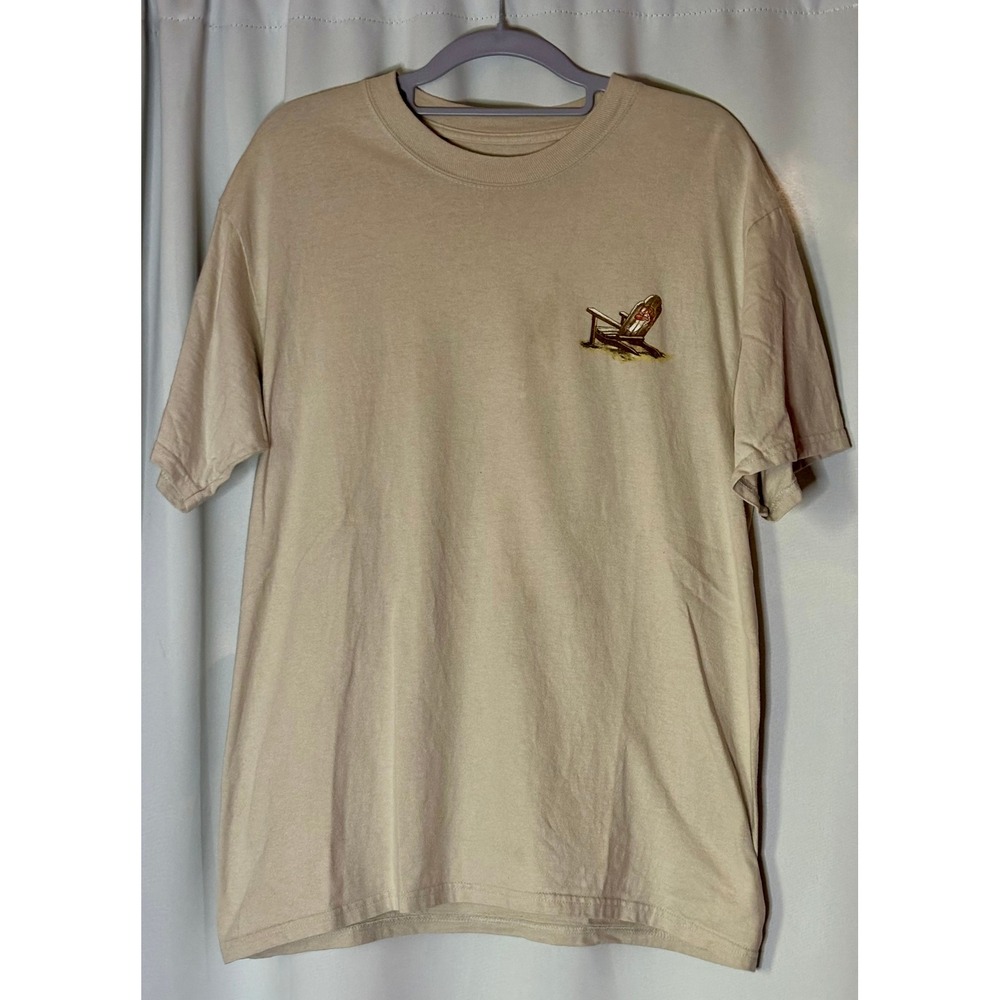 Disney Parks Grumpy On Vacation T-Shirt Mens Medium Tan Hanes Graphic Tee Sun